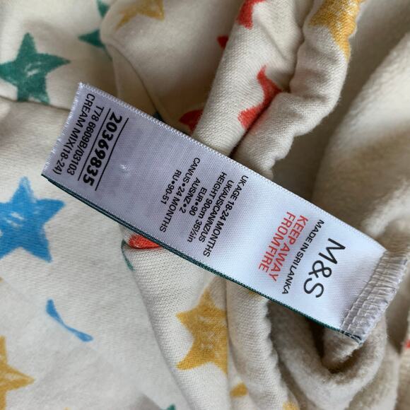 Marks & Spencer Star Joggers in Cream Mixi - Picture 4 of 6